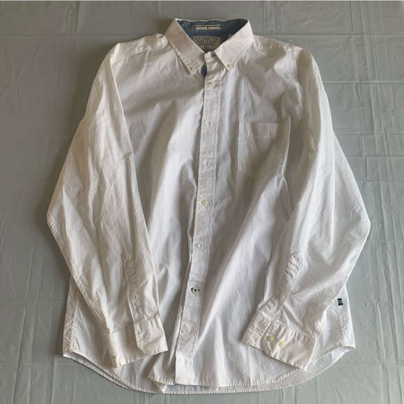 🌟  Nautica Men's White Casual Collar Button-Down Shirt - Size XL 🌟 - Picture 5 of 11